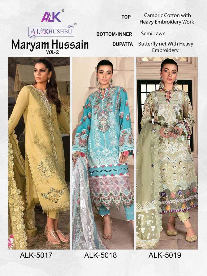 Alk Khushbu Maryam Hussain Vol 2 Designer Pakistani Suits
